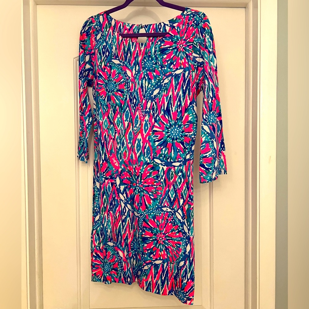 Lilly Pulitzer, tiki pink shake it up, Bay dress Medium